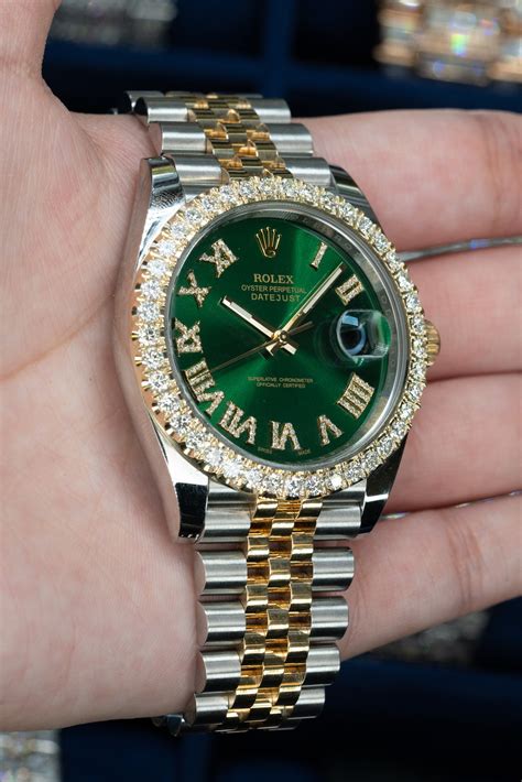 rolex green diamond